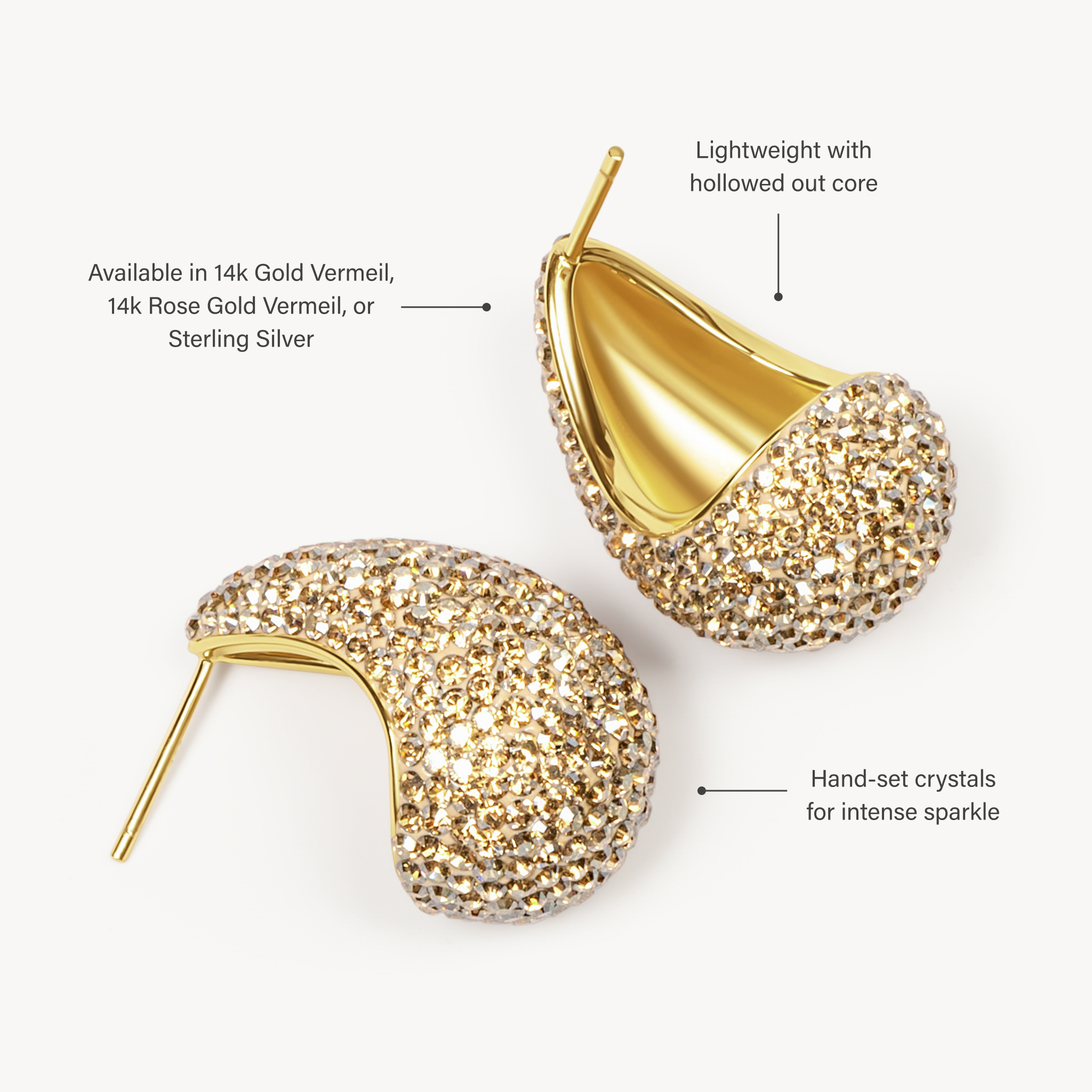 Dream Puff™ Sparkle Stud Earrings