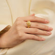 Gold Drift Ring on model