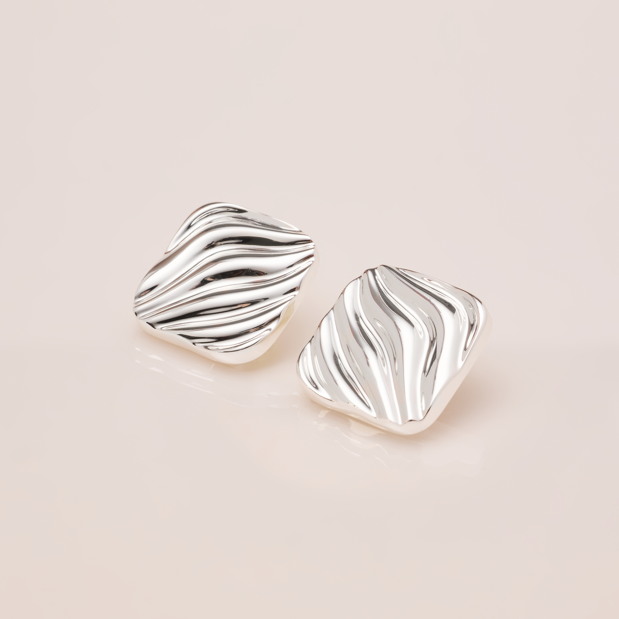 Silver Drift Statement Earrings