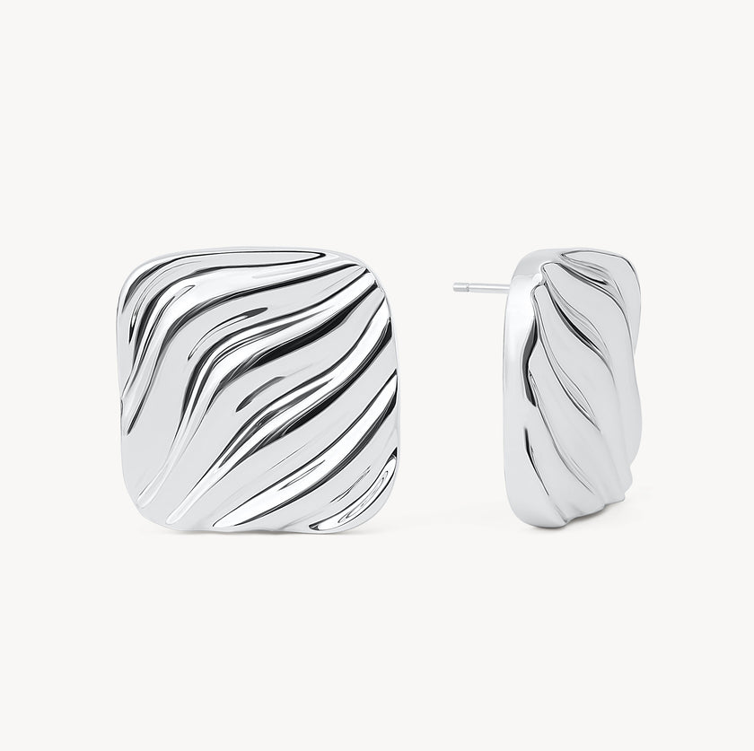 Silver Drift Statement Earrings