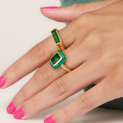 Cocktail Ring - Emerald on model