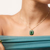 Sparkle Pendant Charm - Emerald shown on Gold Slider Box Chain