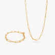 Gold Era Chain Bracelet + Necklace Set