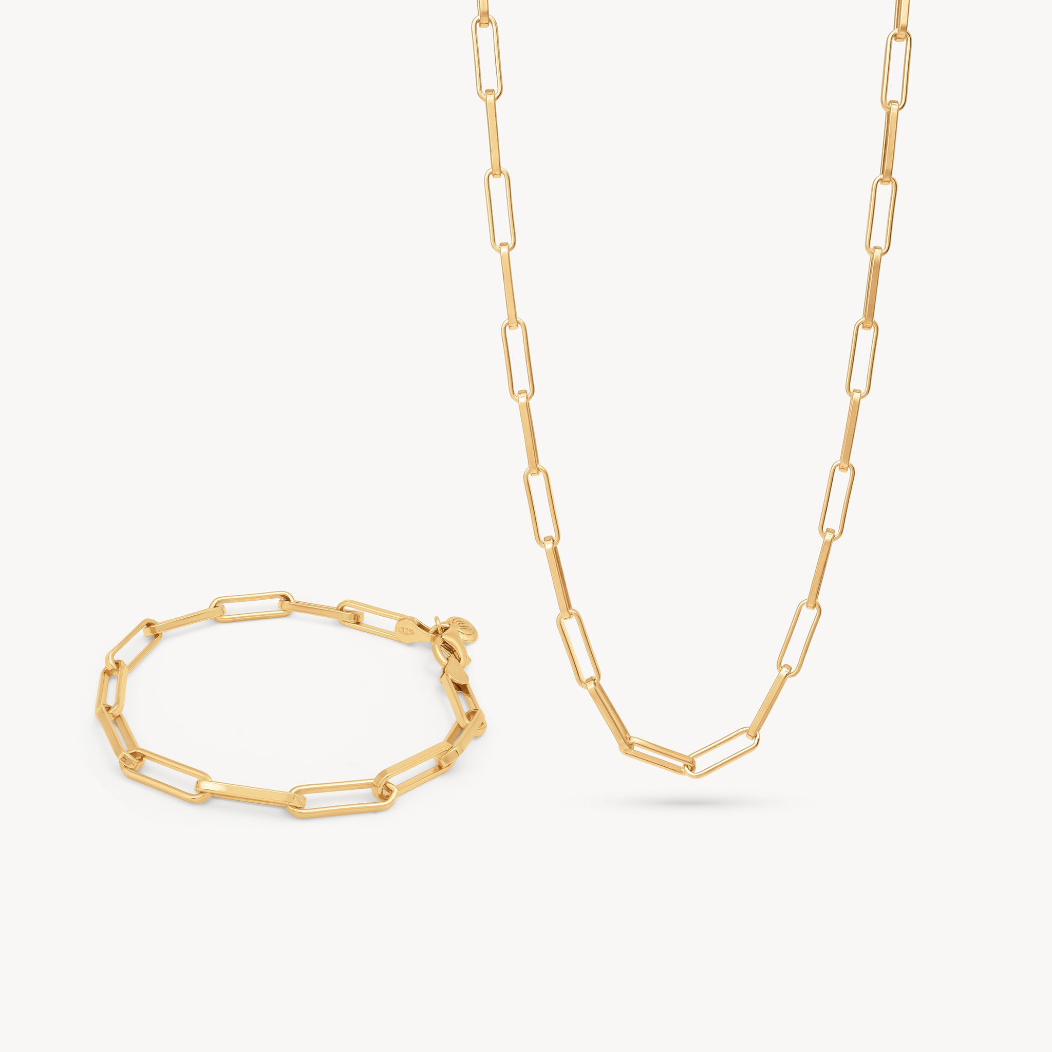 Gold Era Chain Bracelet + Necklace Set