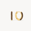Espresso Sparkle Hoop Earrings