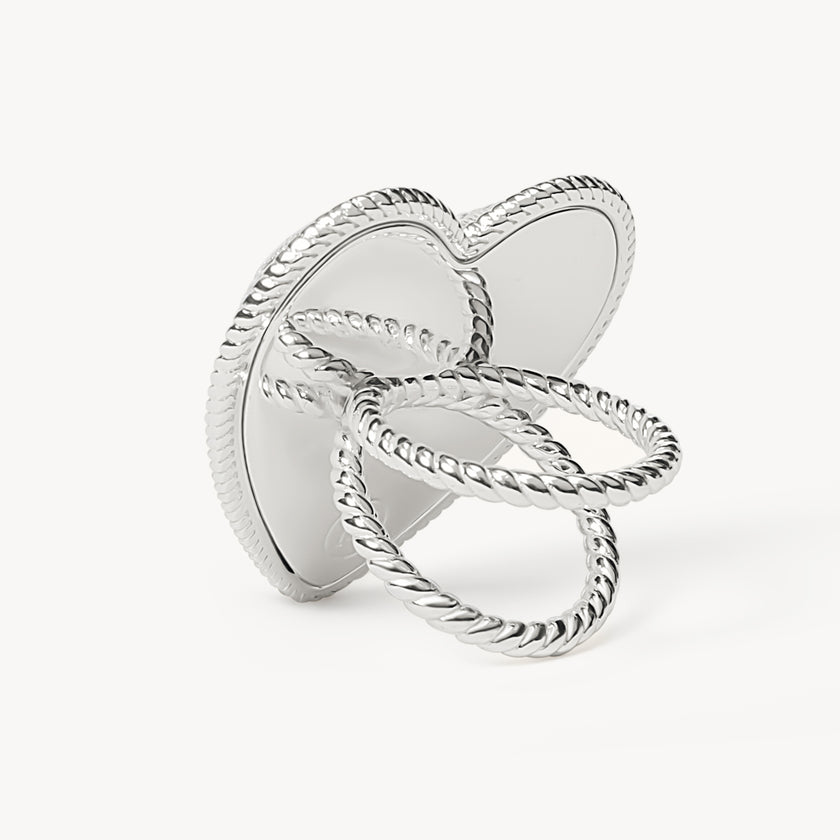 Etched Floral Scarf Slide upright back