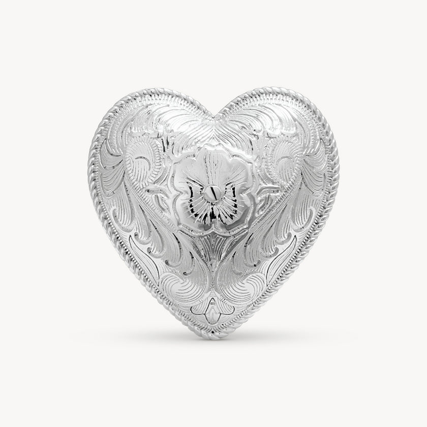 Etched Floral Scarf Slide