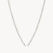 Figaro Charm Chain Necklace — Silver