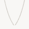 Figaro Charm Chain Necklace — Silver