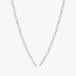 Silver Figaro Chain Charm Necklace Base