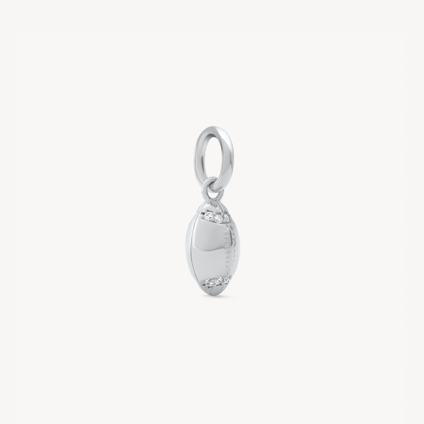 Football Charm in Silver