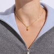 Football Charm Gold on model