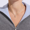 Football Charm Silver on model