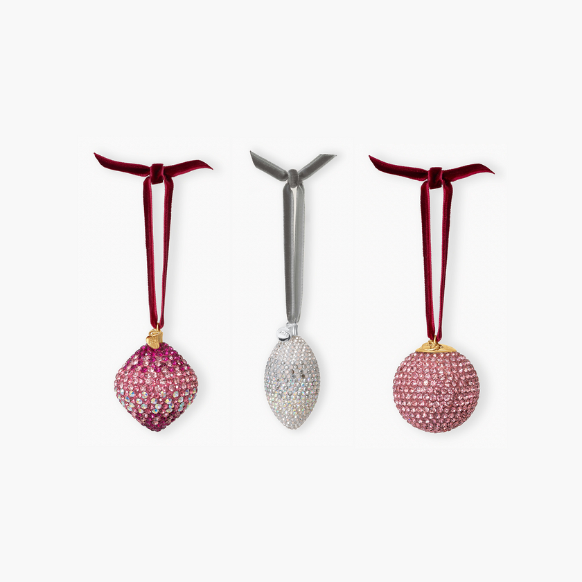 Fuchsia Holiday Lights Ornament Set