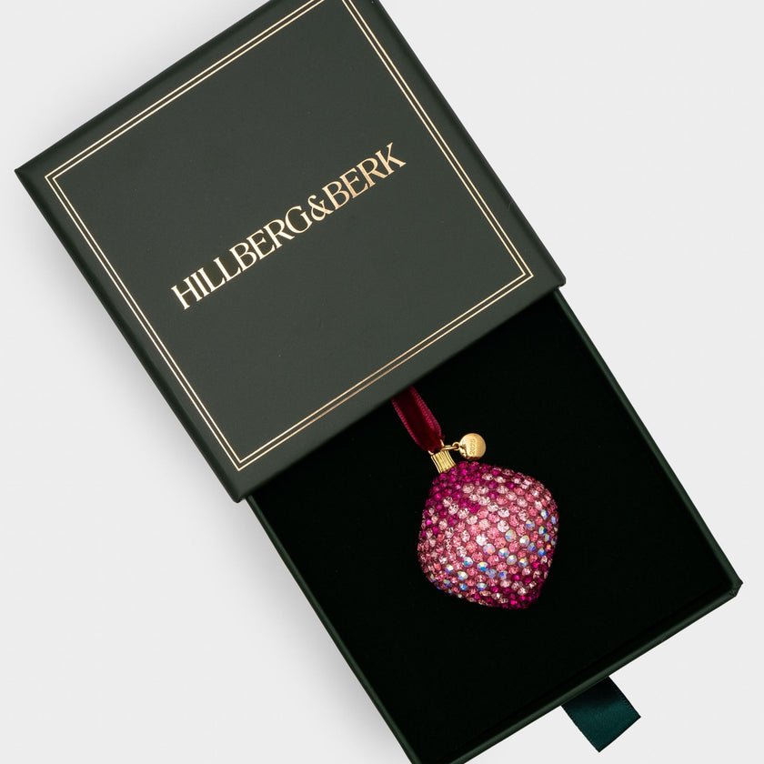 Fuchsia Fade Holiday Lights Ornament in packaging