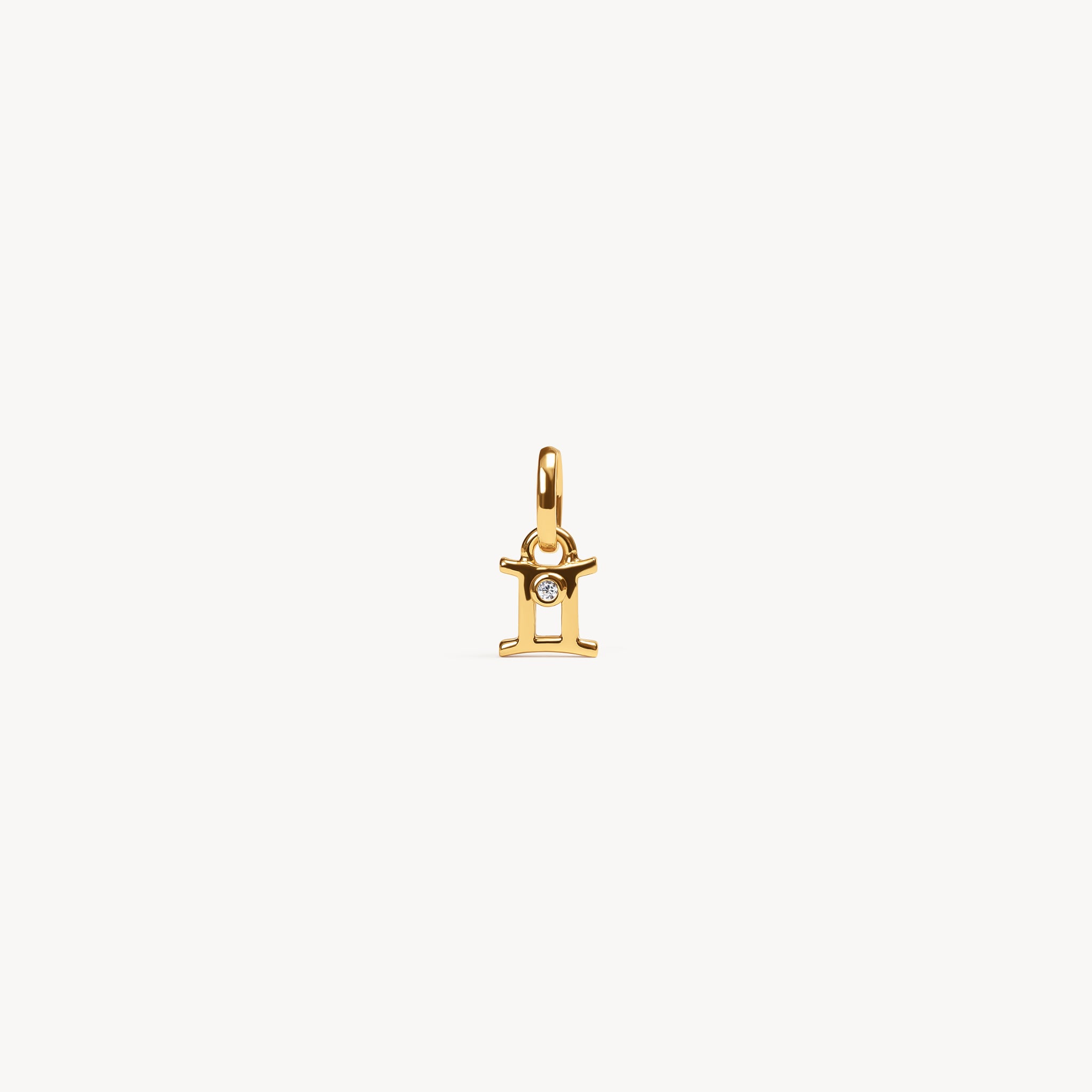 Gemini Zodiac Charm Gold