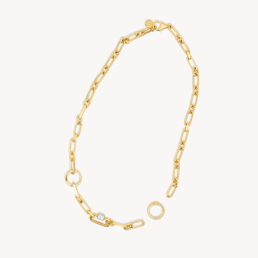 Gold Multi-Station Charm Necklace