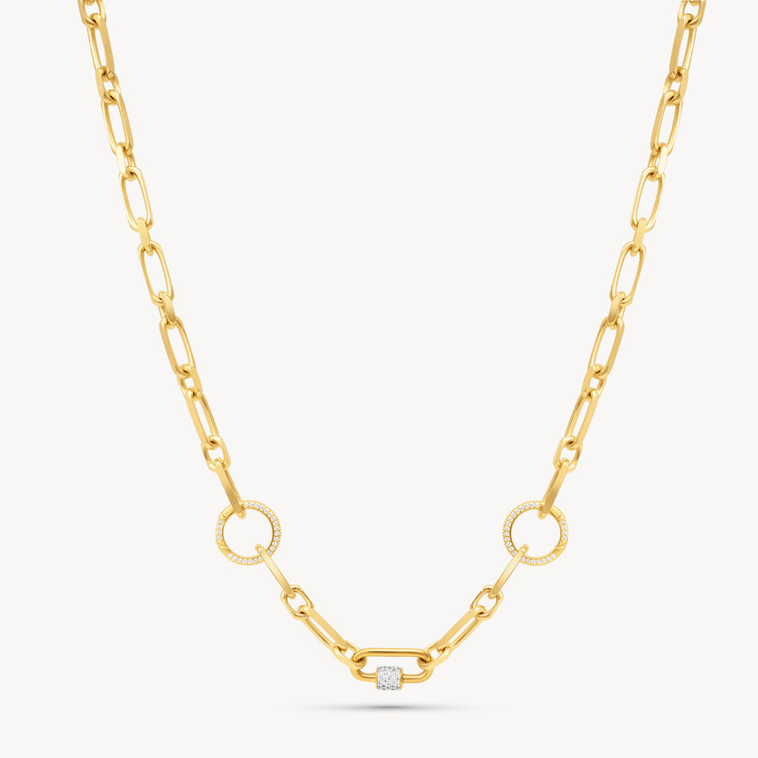Gold Multi-Station Charm Necklace
