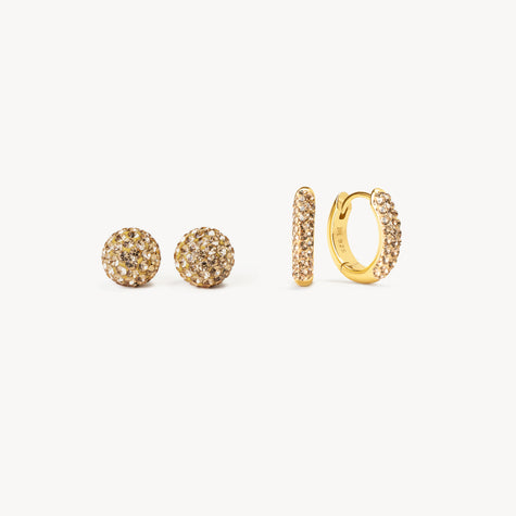 Always On Sparkle Hoops and Studs Gift Set Gold