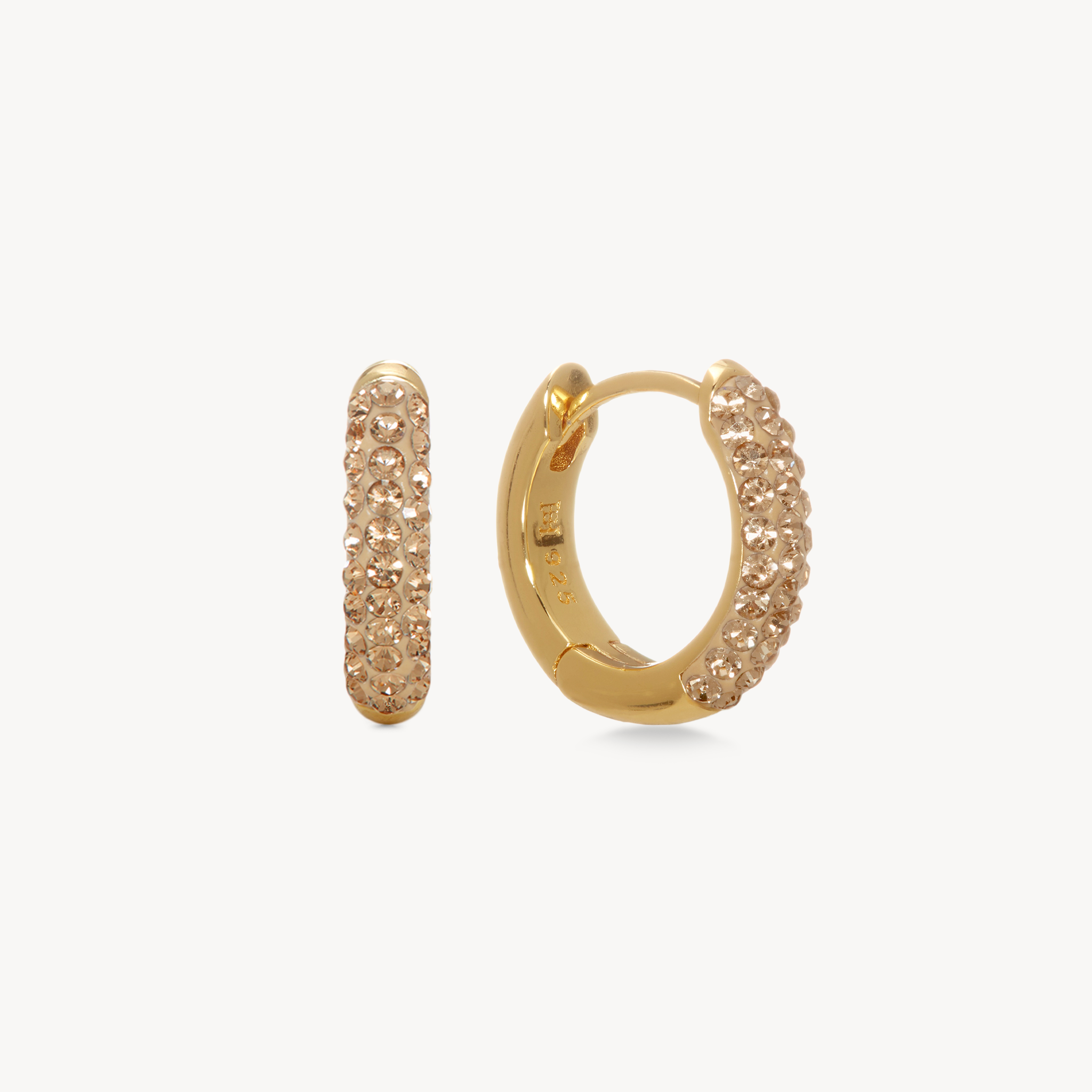 Always On Sparkle Hoops Gold