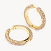 Gold Large Sparkle Hoop Earrings