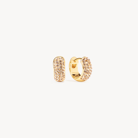 Gold Mini Sparkle Hoop Earrings