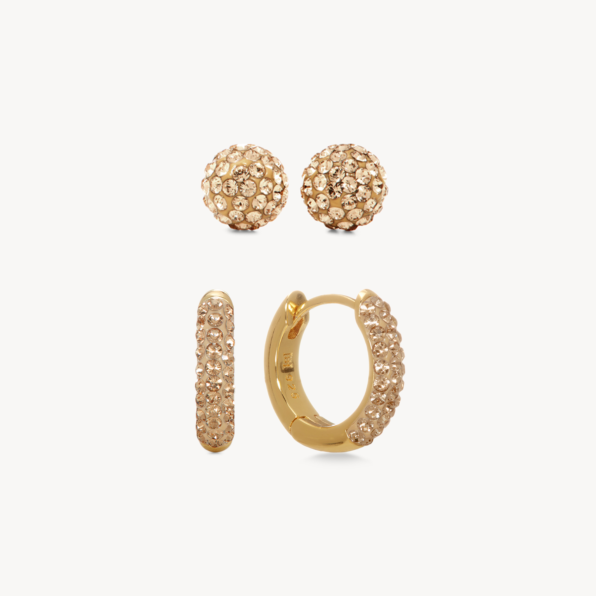 Always On Sparkle Hoops and Studs Gift Set Gold