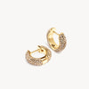 Gold Small Sparkle Hoop Earrings