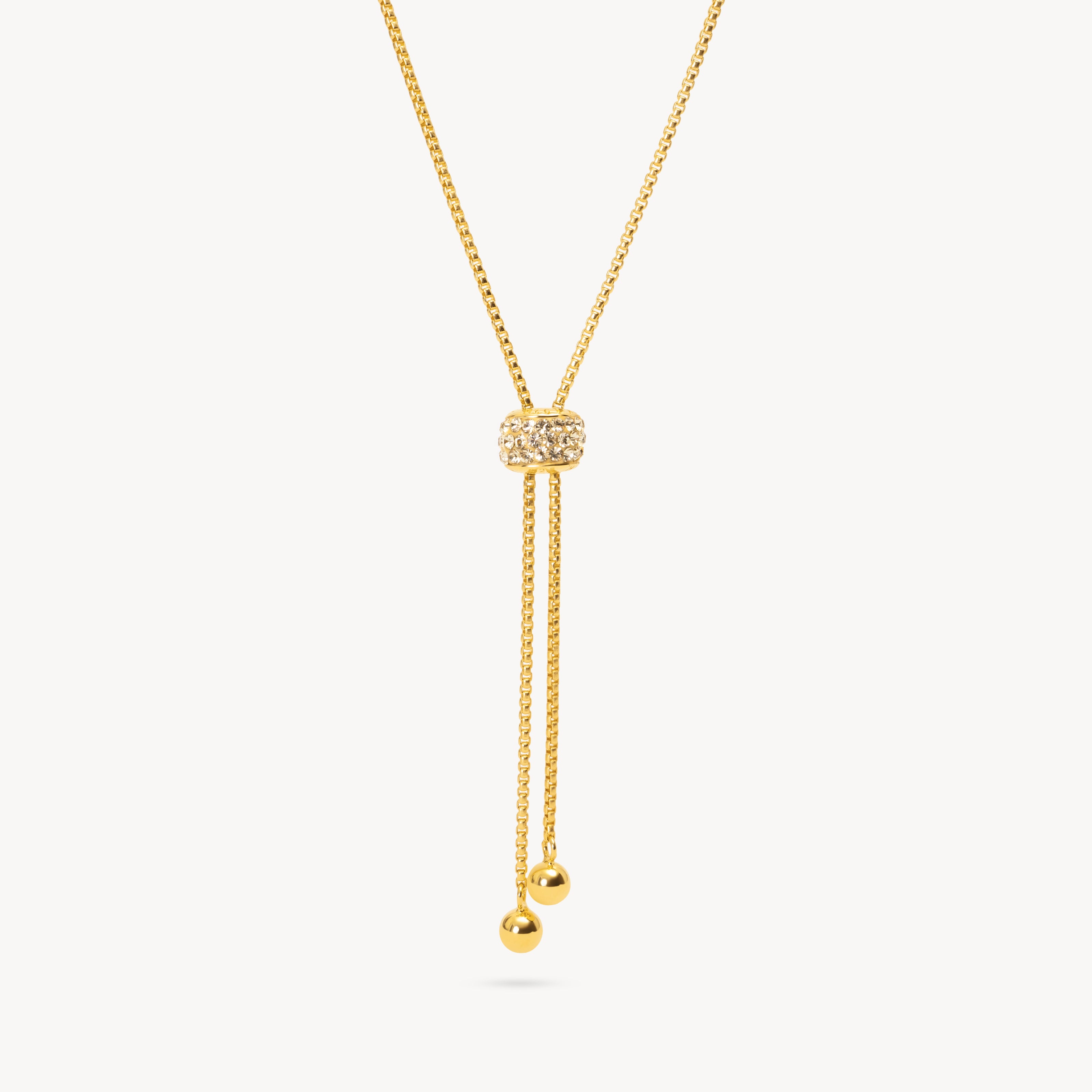 Sparkle Bolo Tie Necklace Gold