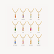 Gold Birthstone Baguette Charms