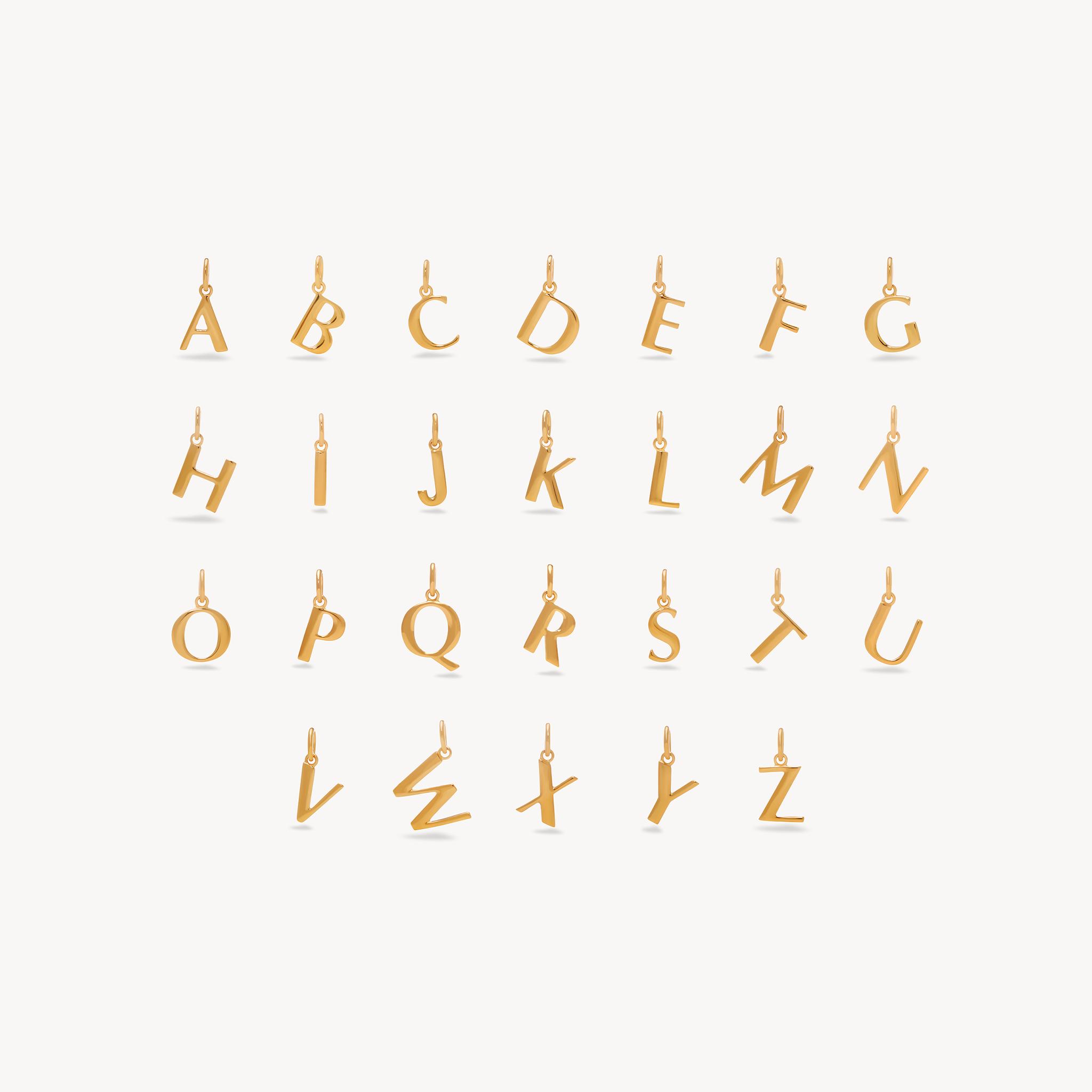 Gold Letter Charms