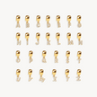 Gold Pave Letter Bead Charms