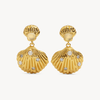 Golden Shell Drop Earrings