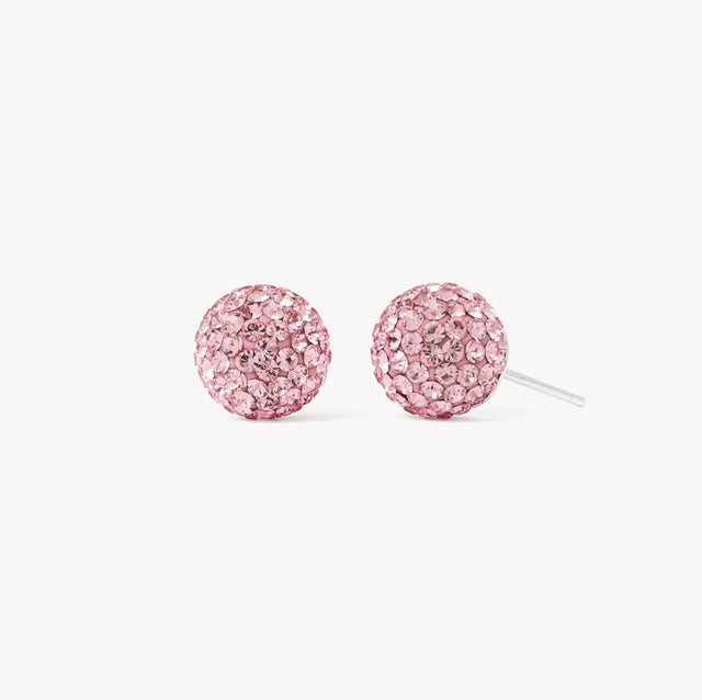 Medium H&B Pink Sparkle Ball™ Stud Earrings