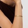 Heart String Chain Bracelet in Gold on model