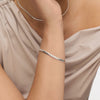 Heart String Chain Bracelet in Silver on model