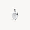 Heart Locket Charm Silver