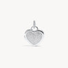 Heart Locket Charm Silver