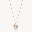 Ballet Slipper Sparkle Heart Pendant Necklace