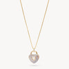 Ballet Slipper Sparkle Heart Pendant Necklace