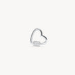 Silver Heart Carabiner Twist Link Charm Holder