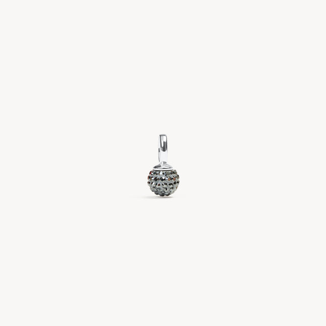 Mini Sparkle Ball™ Charm Hematite