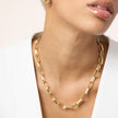 Icon Clip Chain Necklace Gold on model