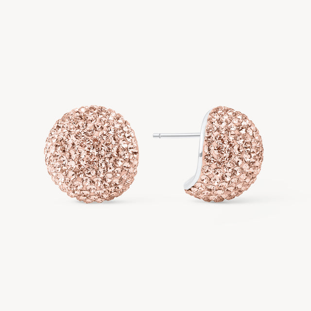 Rose Gold Icon Sparkle Stud Earrings