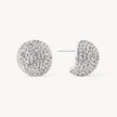 White Icon Sparkle Stud Earrings