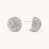 White Icon Sparkle Stud Earrings