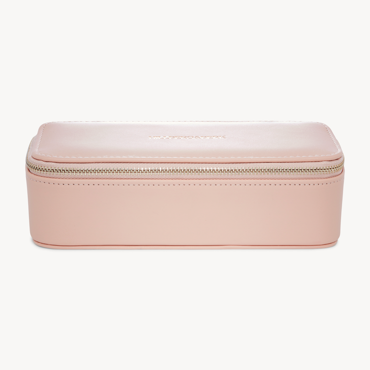 Blush Large Travel Jewelry Case Front View