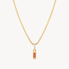 Gold January Birthstone Baguette Necklace