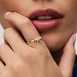 Baby Bow Ring in Silver on model