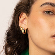 Julie Hoop Earrings on model